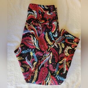 Paisley Print Women's Cropped Pants